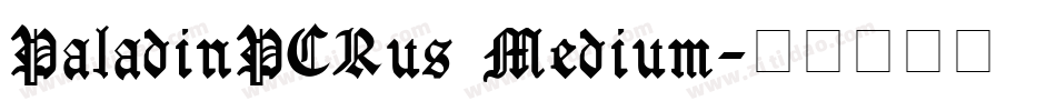 PaladinPCRus Medium字体转换